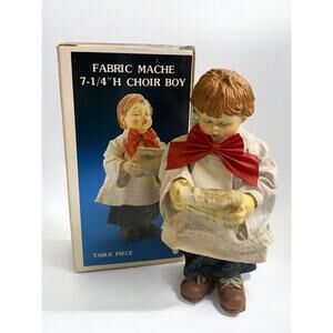 Vintage Kurt S Adler Fabric Mache New 7.25 Inch Choir Boy Holiday Table Decor